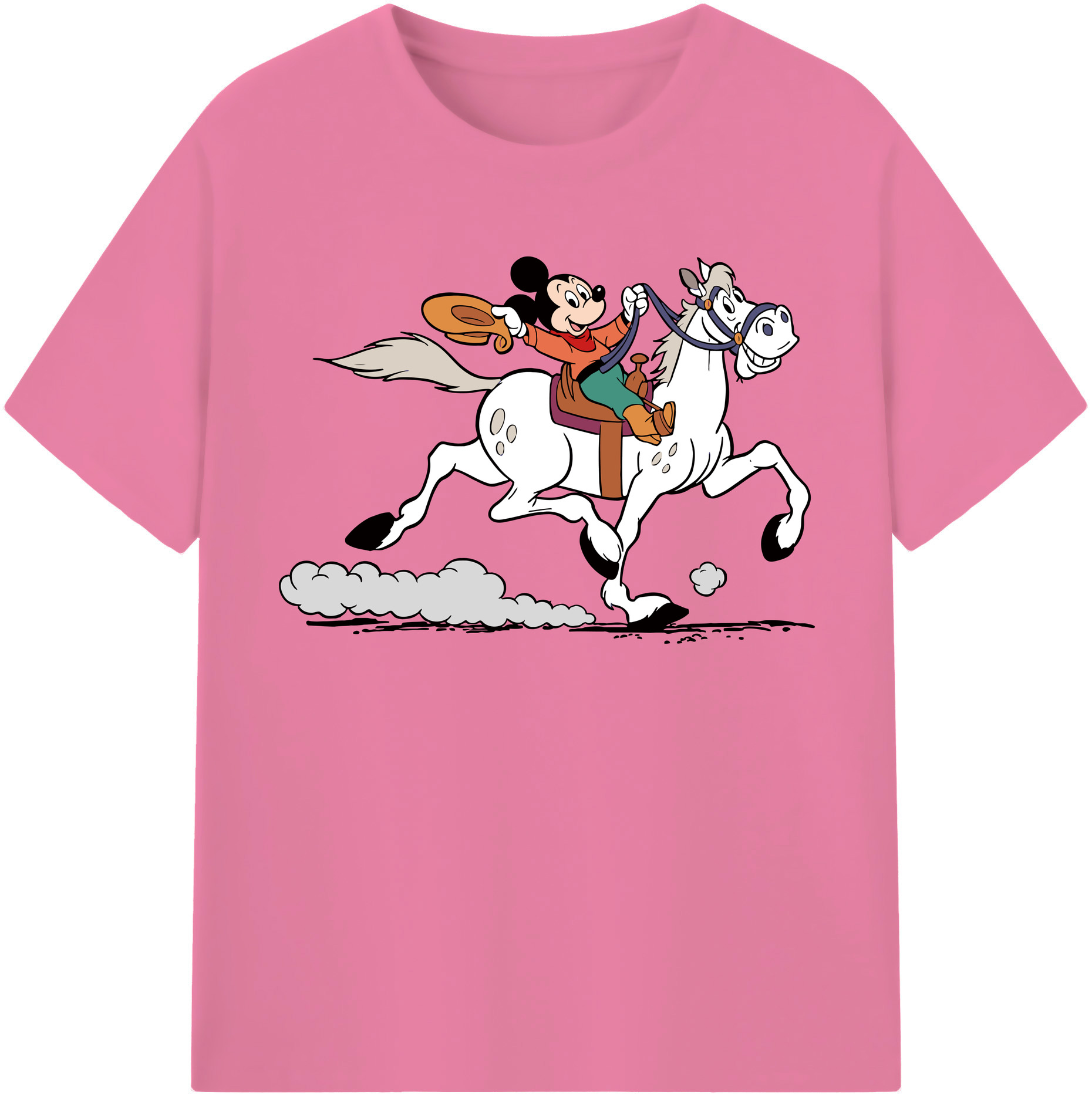 （画像用） ミッキーマウス Mickey Mouse 綿100％半袖Tシャツ（フロントプリント）